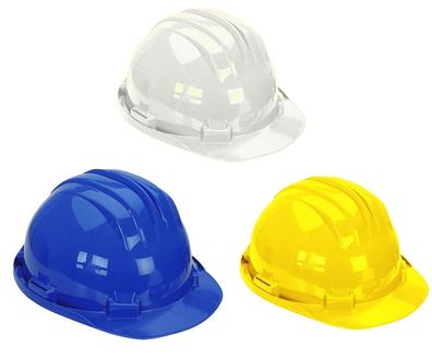 Arbeitshelm Bauarbeiterhelm Bauhelm Helm Schutzhelm Schutzhelme blau gelb weiß