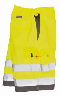 Warnschutzshorts Arbeitsshorts gelb S - XXL Warnschutzhose Kurze Shorts Bermuda