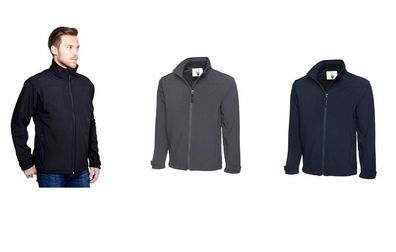 Premium Soft-Shell Jacke XS - XL Jacke Winterjacke Windjacke schwarz grau marine