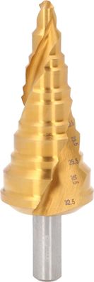 KS TOOLS HSS-TiN Stufenbohrer, 7-32,5mm, 11 Stufen