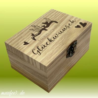 Holz-Musiktruhe zum Geburtstag, Happy Birthday, Spieluhr Art.-Nr. 11168