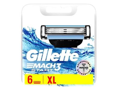6 Gillette MACH3 Start Rasierklingen Original / Nicht In OVP/ Lieferung in OVP