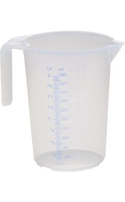Hünersdorff Messkanne 2000 ml Polypropylen transparent D151xH206mm Griff offen