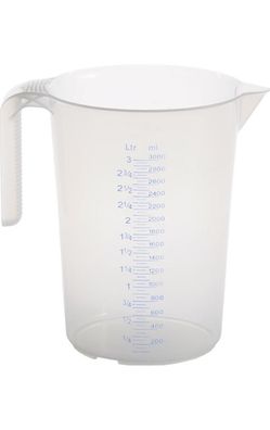 Hünersdorff Messkanne 3000 ml Polypropylen transparent D175xH238mm Griff offen