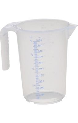 Hünersdorff Messkanne 1000 ml Polypropylen transparent D117xH165mm Griff offen