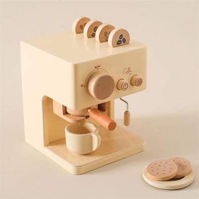 Holz-Kaffeemaschine Spielset â?? Kreatives Rollenspiel fér kleine Baristas