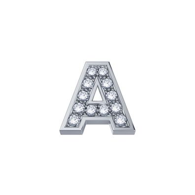 Frau Oro – DCHF3319A – Buchstabe A in Weißgold und Diamanten