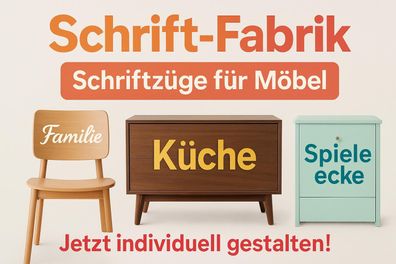 Selbstklebende Schriftzüge für Möbel einfach anbringen und verschönern