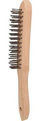 Brilliant Tools Edelstahl-Handdrahtbürste 3-reihig, 290mm