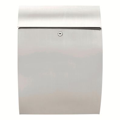 BURG Wächter Briefkasten Riviera 3835 Ni Farbe Edelstahl mit transparentem Schutzlac