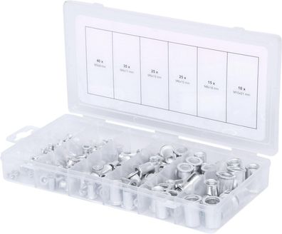 KS TOOLS Sortiment Gewindenieten, Aluminium, M3x9mm-M10x21mm, 150-tlg