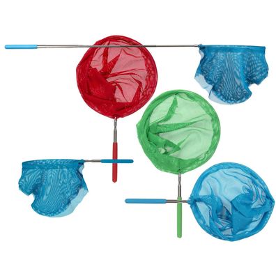 Ausziehbarer Kescher mit Teleskopstab Kinderkescher auf 86cm ausziehbar Fangnetz