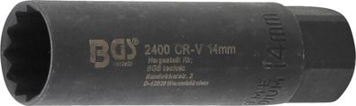 BGS Zündkerzen-Einsatz Sechskant | Antrieb Innenvierkant 10 mm (3/8") | SW 14 mm
