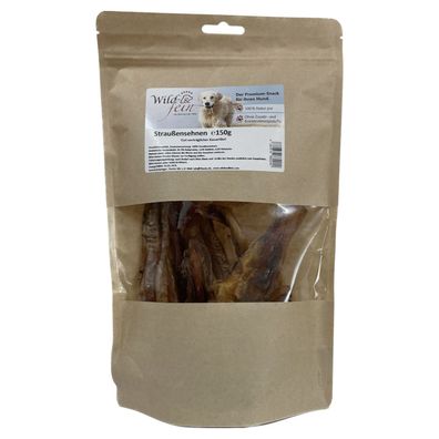 Wild & Fein Straußensehne 150 g - Toller Kauspaß für Hunde