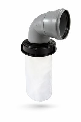 FN-Technik® IBC Deckelfilter DN 150 | Nylon-Filter 125 µm | HT-Bogen DN 110