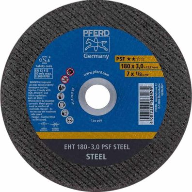 PFERD Trennscheibe, 180x3mm, Geeignet für Metall, 61726222