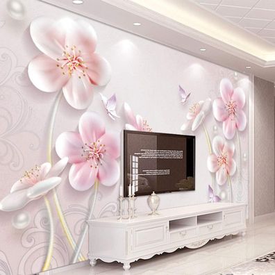 Vlies Fototapete Wandtapete Wandbilder 3D Relief Modernen Pflaumenblüten-4477