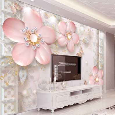 Vlies Fototapete Wandtapete Wandbilder 3D Relief Pflaumenblüten 4479