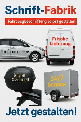 Fahrzeugbeschriftung selbst gestalten und bestellen