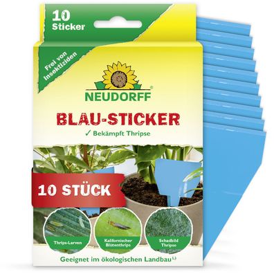Neudorff Blau-Sticker - 10 Stück
