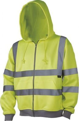 Warnschutz-Sweatjacke gelb S - 3XL Pullover Sweatshirt Jacke Kapuzenjacke EN471