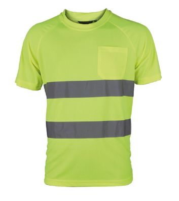 Warnschutz T-Shirt gelb S - XXXL Warn Polo Shirt Warnshirt Hemd warngelb
