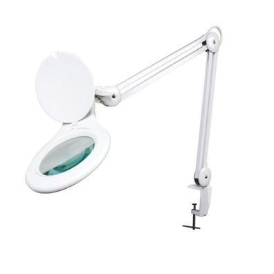 Velleman Schreibtischlampe mit Lupe - 8 Dioptrien - 22 W - weiß