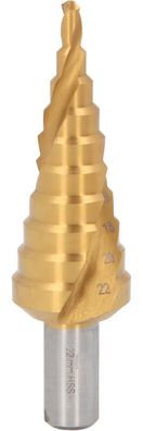 KS TOOLS HSS-TiN Stufenbohrer, 4-22mm, 10 Stufen