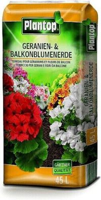 Plantop Geranien- und Balkonblumenerde 45l