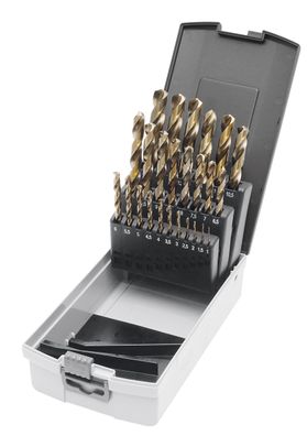 Kraftwerk 25-tlg. HSSE-Co 5 Spiralbohrer Sortiment Ø 1-13/0.5 mm