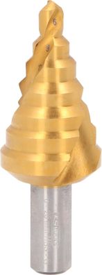 KS TOOLS HSS-TiN Stufenbohrer, 6-25mm, 7 Stufen