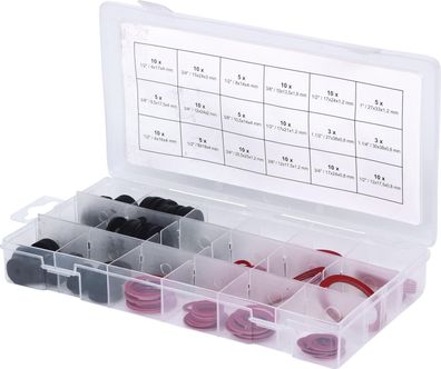 KS TOOLS Sortiment Dichtringe-Sanitär, 141-tlg