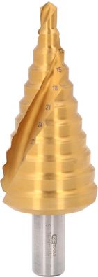 KS TOOLS HSS-TiN Stufenbohrer, 6-36mm, 11 Stufen