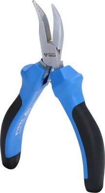 Brilliant Tools Feinmechanik-Flachrundzange, gebogen