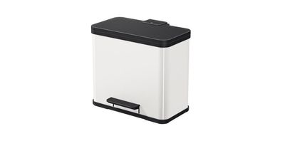 Tretabfalleimer Öko trio Plus L 47 x 43 x 34 cm (B x H x T) 3 x 9l Stahlblech weiß