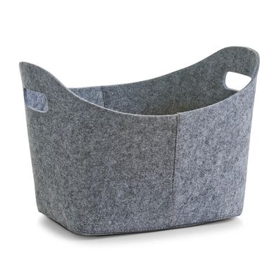 Zeller Present Korb, oval, Filz, grau