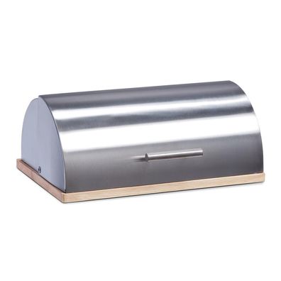 Zeller Present Brotkasten, Edelstahl/Gummibaum