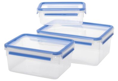 EMSA Frischhaltedosenset Clip &amp; Close 1,0l/2,3l/3,7l 3teilig blau