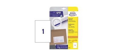 Universaletikett ultragrip 210 x 297 mm (B x H) Papier weiß 30 Etik./Pack