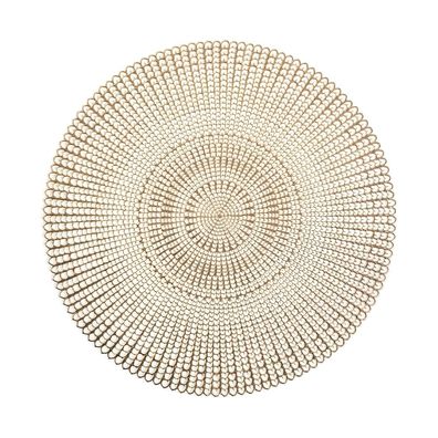 Zeller Present Platzset 'Cut out', Kunststoff, rund, gold
