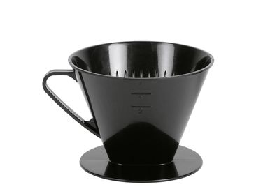 Wüllner &amp; Kaiser Kaffeehandfilter 1x4 mit 2 Löchern schwarz