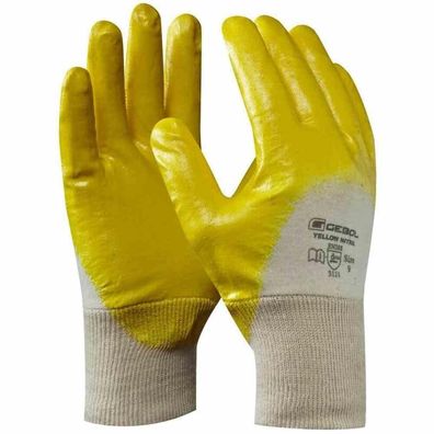 GEBOL Handschuh Nitril Größe 10 Baumwolle, 3/4 Nitril