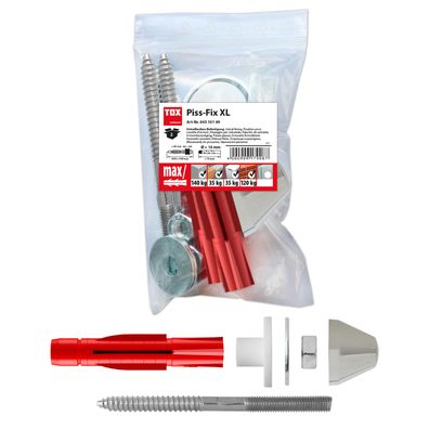 TOX Urinal- &amp; Waschtischbefestigung Piss-Fix XL M10 chrom