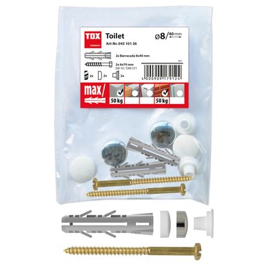 TOX Stand-WC-Befestigung Toilet weiß/chrom