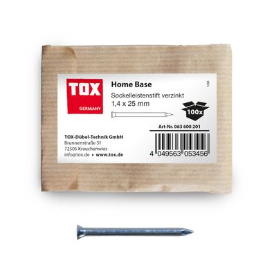 TOX Sockelleistenstifte Home Base 1,4x25 mm (100 Stk.) verzinkt