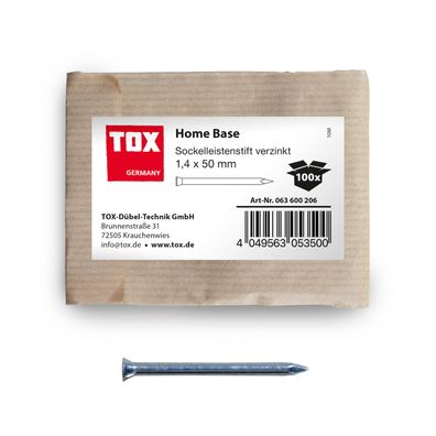 TOX Sockelleistenstifte Home Base 1,4x50 mm (100 Stk.) verzinkt