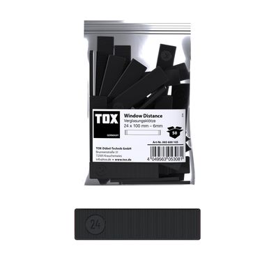 TOX Verglasungsklötze 24x100 mm Window Distance 6 mm (50 Stk.)