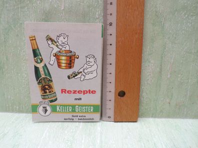 Leporello Rezepte mit Keller-Geister MKG Cocktails und Mixgetränke 60er Jahre??