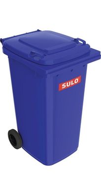 SULO Müllgroßbehälter 240 l HDPE blau fahrbar, nach EN 840