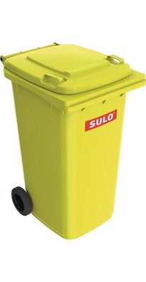 SULO Müllgroßbehälter 240 l HDPE gelb fahrbar, nach EN 840